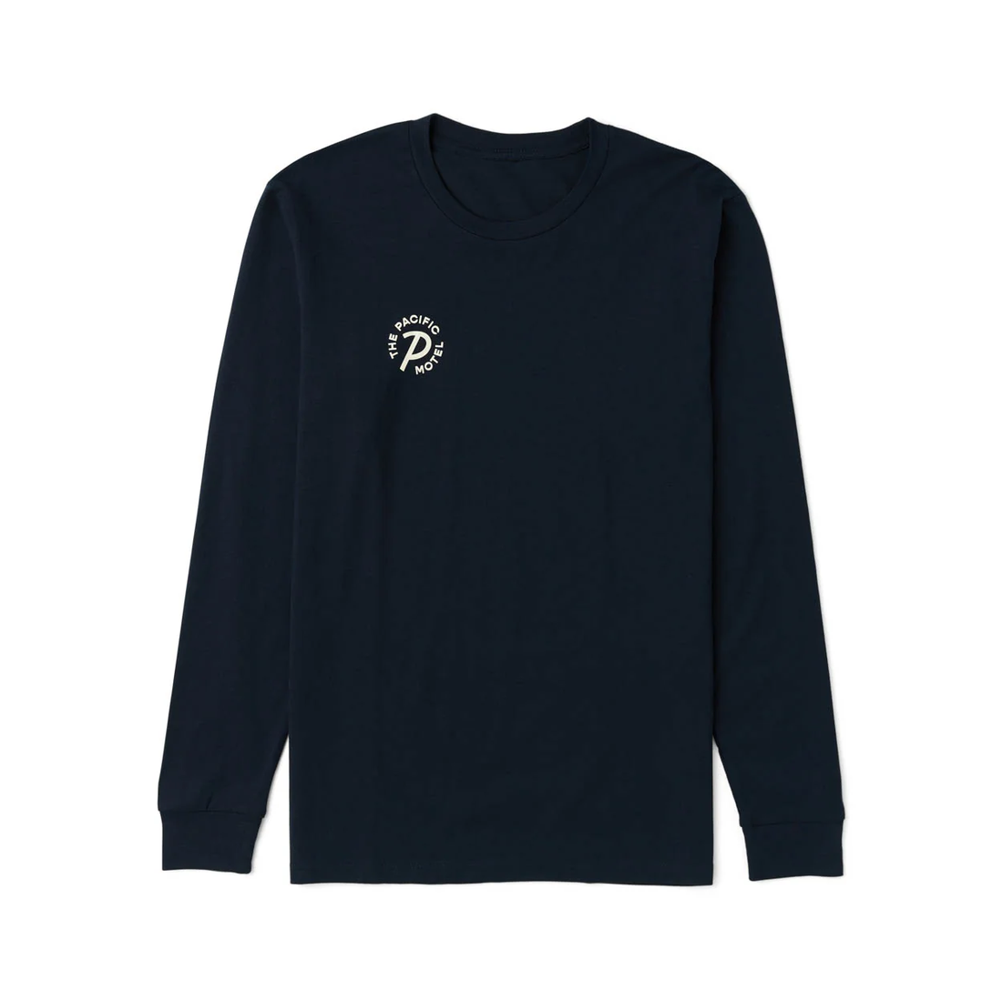 PACIFIC MOTEL LONG SLEEVE NAVY T-SHIRT