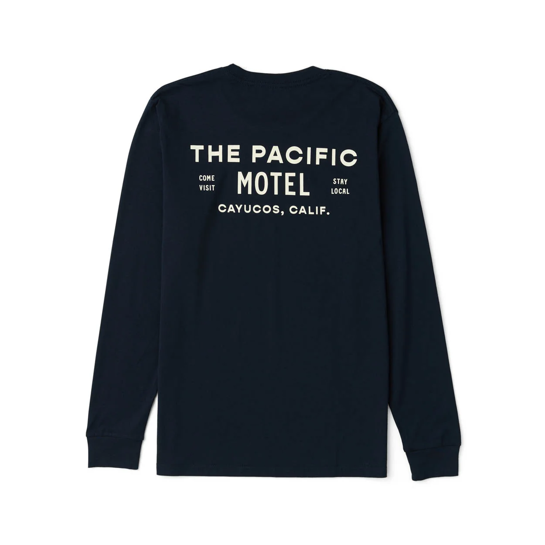 PACIFIC MOTEL LONG SLEEVE NAVY T-SHIRT