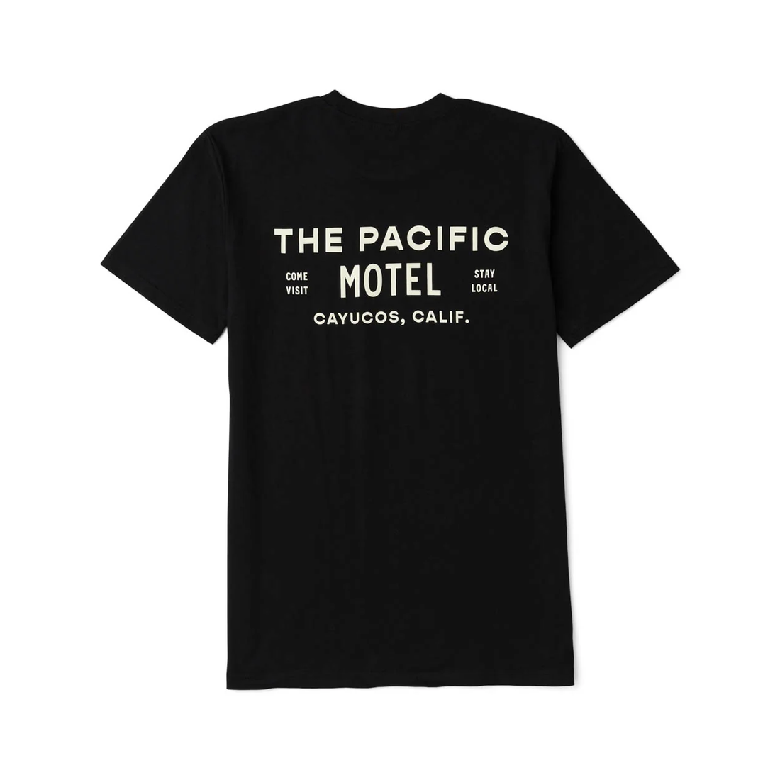 PACIFIC MOTEL SHORT SLEEVE BLACK T-SHIRT
